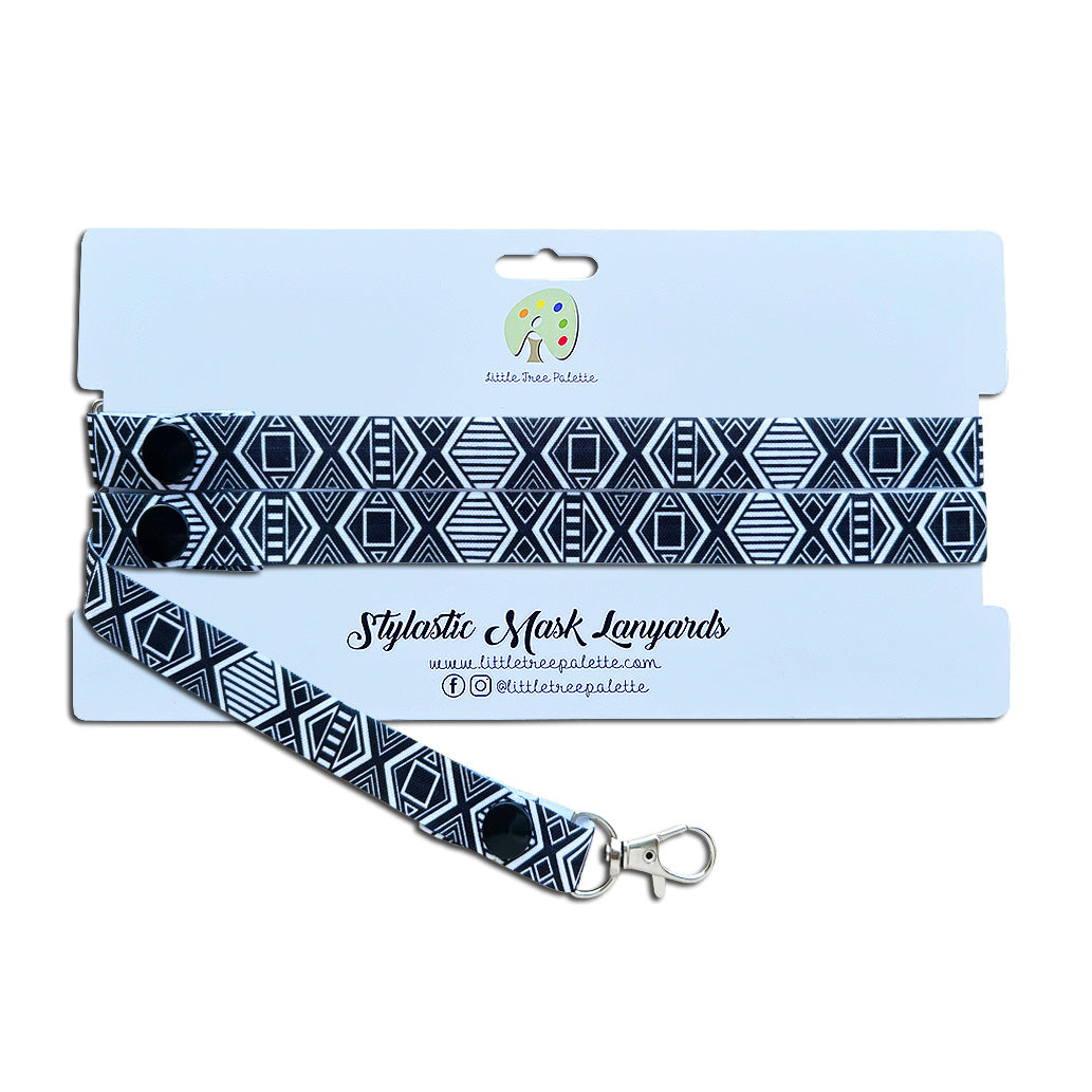 Printed - Black and White Tiki