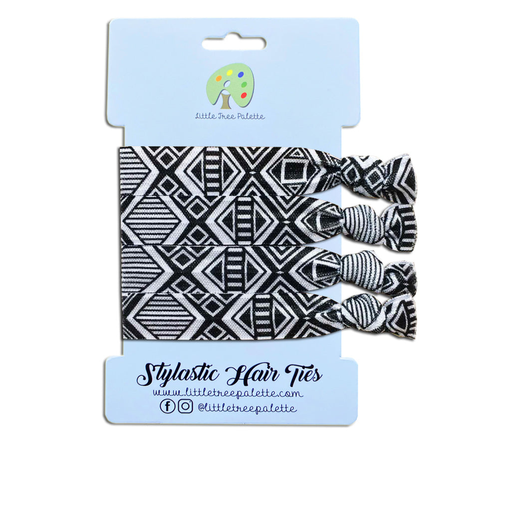 Printed - Black and White Tiki