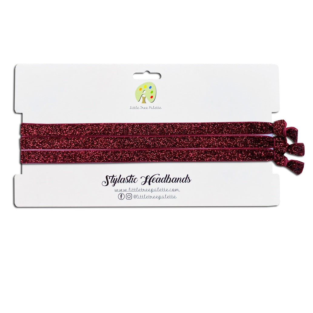Skinny Glitter - Burgundy